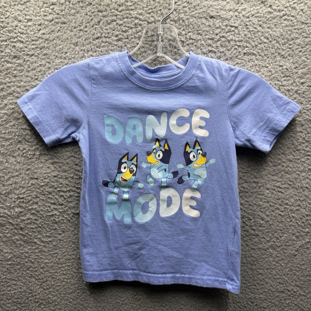 Graphic T-Shirt Toddler Boys Size 4T Blue Bluey Graphic Short Sleeve Top Size 4T